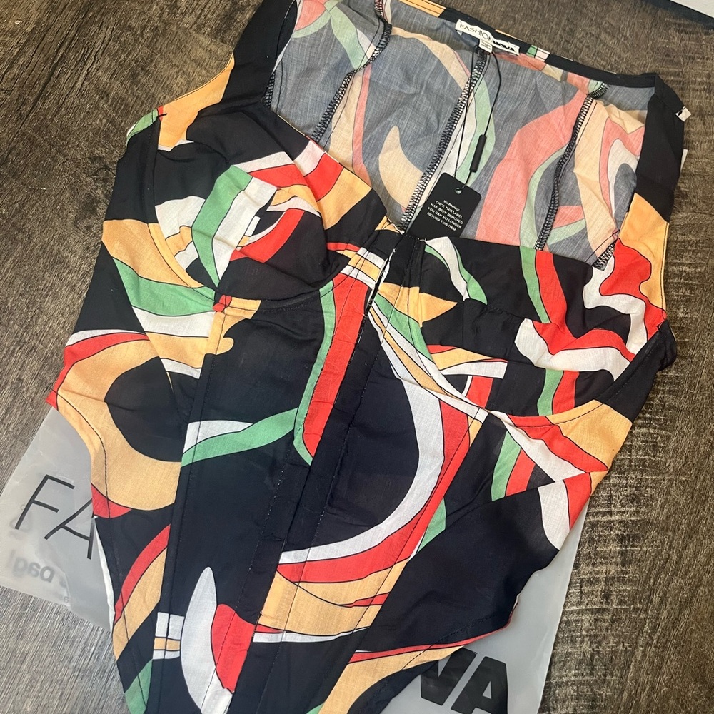 Colorful Abstract Corset